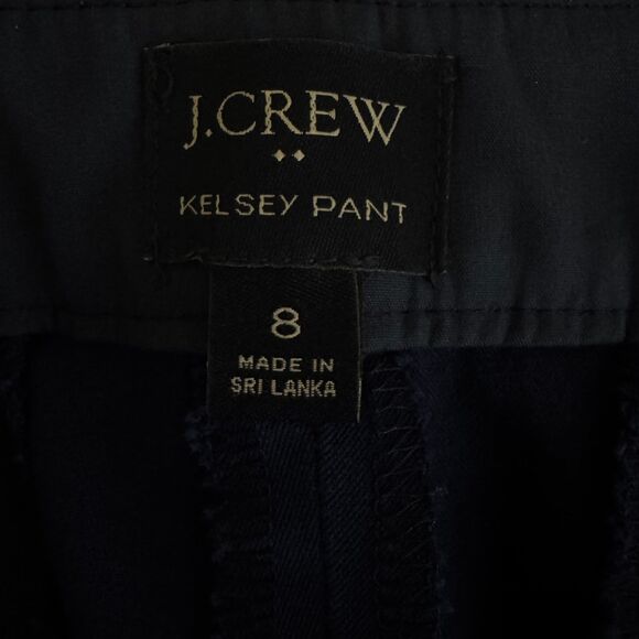 J. Crew 2022 Kelsey Flare Crop Pant Navy Blue Women's Size 8 - Picture 3 of 8